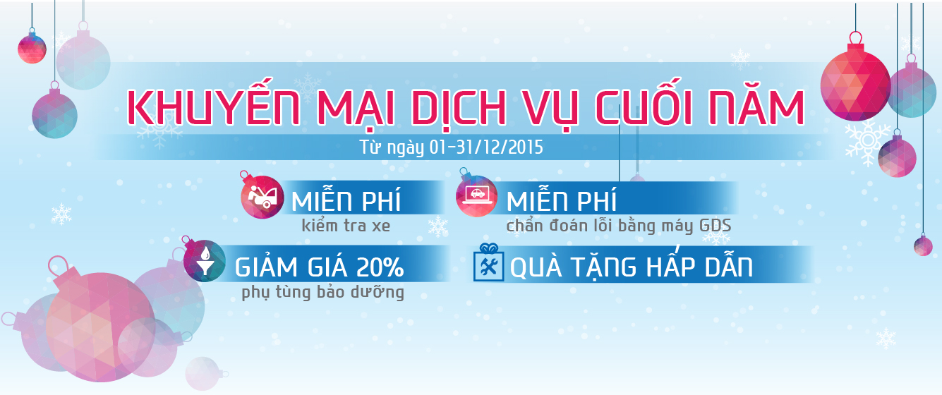 Hyundai Đông Anh khuyến mại dịch vụ cuối năm 2015